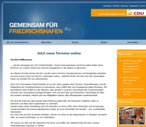 CDU Friedrichshafen  öffnungszeit