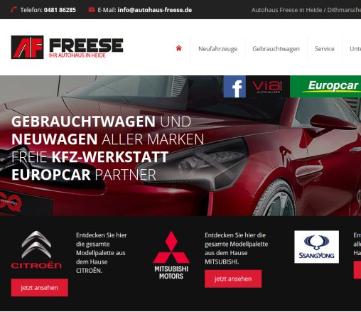 Citroen  Mitsubishi und Europcar   Gebrauchtwagen aller Marken   freie Kfz Werkstatt   City Car Heide   Autohaus Freese in Heide (Dithmarschen) City Car Heide GmbH & Co. KG &ouml;ffnungszeit