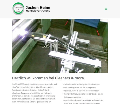 Cleanersandmore Jochen Heine: Home  öffnungszeit