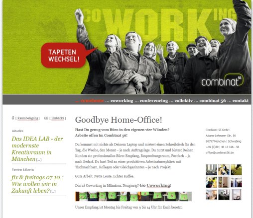 Coworking München  Combinat56   Die Bürogemeinschaft in München   Comehome Combinat 56 GmbH öffnungszeit