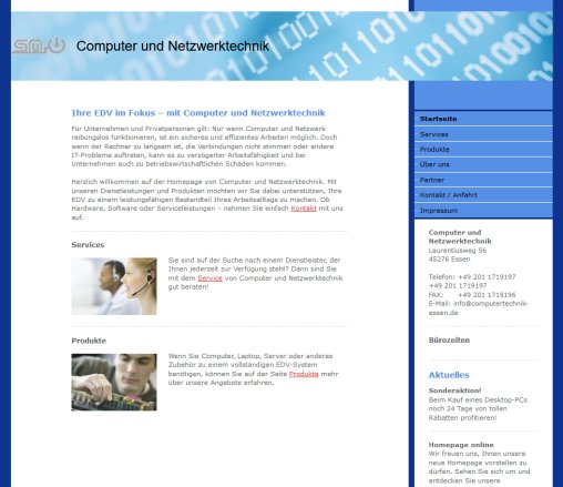 Computer und Netzwerktechnik Startseite Erfahrung Computer und Netzwerktechnik Startseite Öffnungszeit