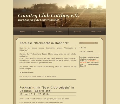 Countryclub Cottbus e.V.   Startseite  öffnungszeit