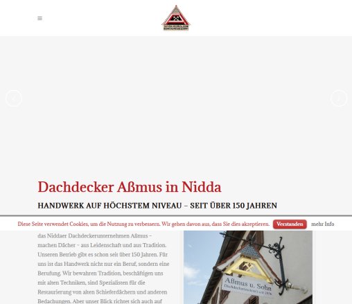 Dachdecker Aßmus   Nidda A. W. AßMUS GmbH öffnungszeit