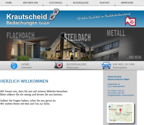 Krautscheid Bedachungen Ihr Dachdecker im Raum Neustadt/Wied interatmedia gmbh & co. kg Erfahrung Krautscheid Bedachungen Ihr Dachdecker im Raum Neustadt/Wied interatmedia gmbh & co. kg öffnungszeit