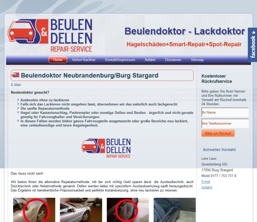 Home Beulen Dellen Repair Service Dellendoc Neubrandenburg/Burg Stargard Erfahrung Home Beulen Dellen Repair Service Dellendoc Neubrandenburg/Burg Stargard Öffnungszeit