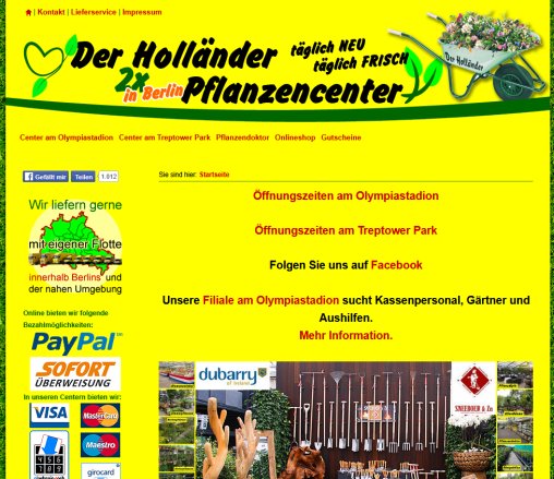 Der Holländer Pflanzencenter Berlin › Center Berlin