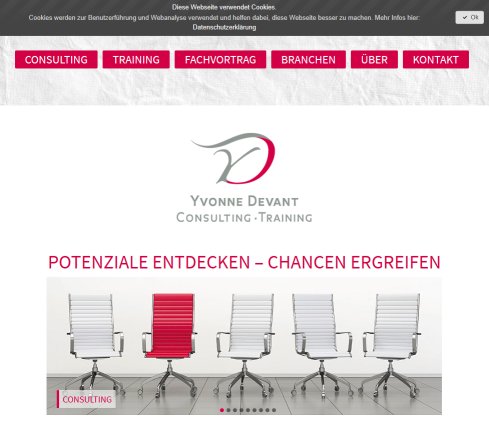 Yvonne Devant - Consulting · Training Erfahrung Yvonne Devant - Consulting · Training Öffnungszeit