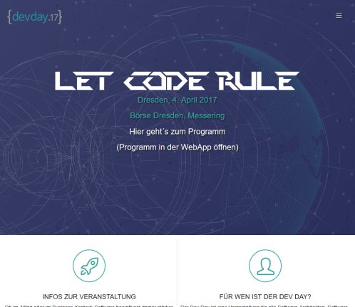 DevDay 2016   Code your world  öffnungszeit