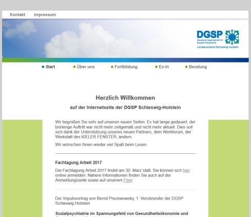 DGSP Schleswig Holstein DGSP Schleswig Holstein e.V. &ouml;ffnungszeit