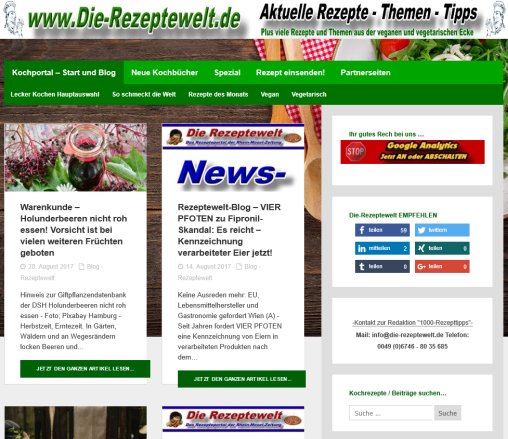 Die Rezeptewelt ? Dein Kochportal im Internet Erfahrung Die Rezeptewelt ? Dein Kochportal im Internet Öffnungszeit