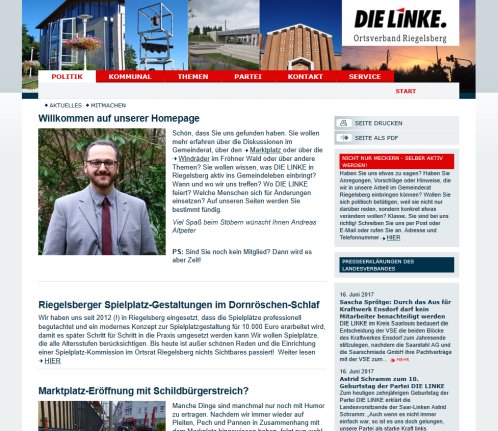 DIE LINKE.Riegelsberg: Start  öffnungszeit