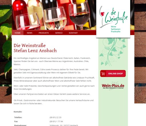 dieweinstrasse.de : Weine  Spirituosen  Sekt  Champagner  Prosecco  Sherry  Cidre  öffnungszeit
