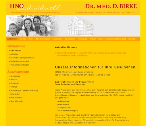 HNO Münster Münsterland : HNO Münster Hals Nasen Ohrenarzt Dr. Birke  öffnungszeit