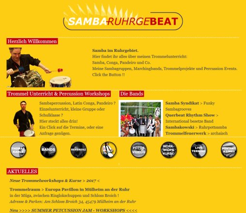 Samba Ruhrgebeat | Percussion mit Thomas Kahle  öffnungszeit
