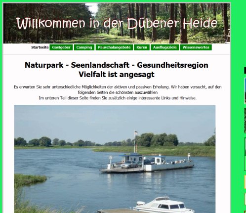 Tourismusportal Dübener Heide  öffnungszeit