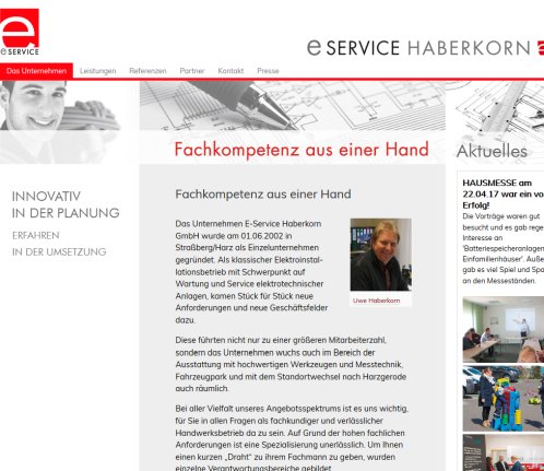 E Service Haberkorn – Das Unternehmen – Elektro Services  Elektrotechnik und Solaranlagen E Service Haberkorn GmbH &ouml;ffnungszeit
