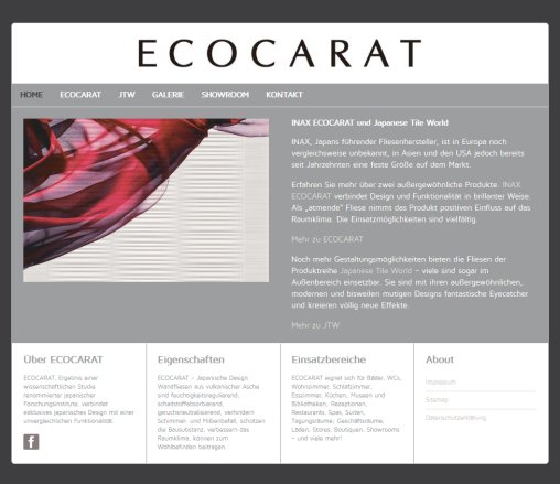 Ecocarat   INAX Ecocarat und INAX Japanese Tile World   Hochwertige japanische Fliesen und Mosaike in faszinierenden Designs  öffnungszeit