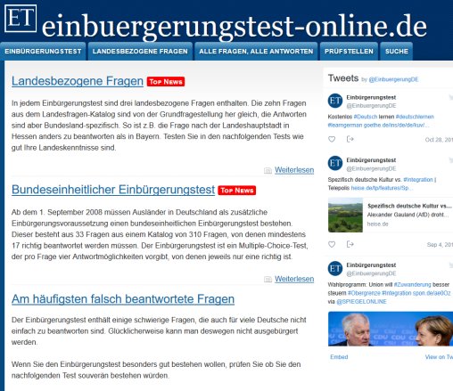 Einbürgerungstest offizielle › Deutschland Liederbach am Taunus