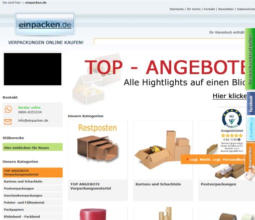 einpacken.de   Verpackungen online kaufen einpacken.de   Verpackungen online kaufen Blank GmbH öffnungszeit