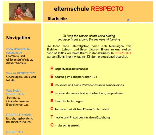 elternschule RESPECTO: Theorie und Praxis der intuitiven Erziehung Erfahrung elternschule RESPECTO: Theorie und Praxis der intuitiven Erziehung Öffnungszeit
