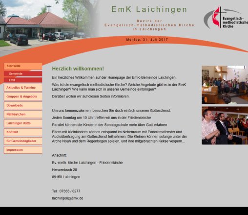 EmK Laichingen: Startseite  öffnungszeit