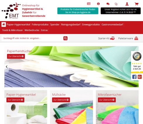 Hygieneartikel, Einwegprodukte und Reiniger für Firmenkunden und Großverbraucher Erfahrung Hygieneartikel, Einwegprodukte und Reiniger für Firmenkunden und Großverbraucher Öffnungszeit