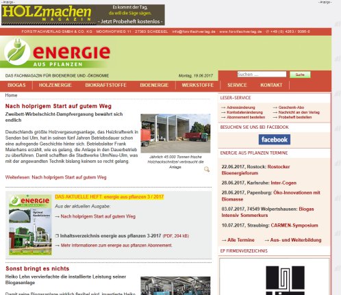 energie aus pflanzen. Das Fachmagazin für Biogas Holzenergie und Nawaro Forstfachverlag GmbH Co. KG Erfahrung energie aus pflanzen. Das Fachmagazin für Biogas Holzenergie und Nawaro Forstfachverlag GmbH Co. KG Öffnungszeit