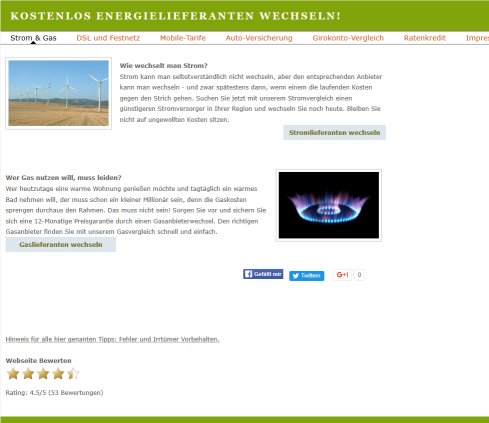 Kostenlos Energielieferanten wechseln CHECK24 Vergleichsportal Energie GmbH öffnungszeit