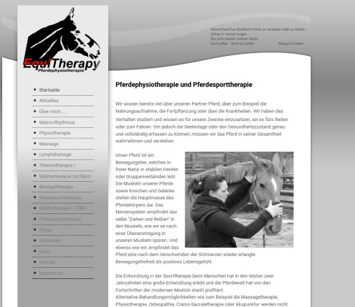 EquiTherapy Pferdephysiotherapie Anja Reissig   Startseite  öffnungszeit