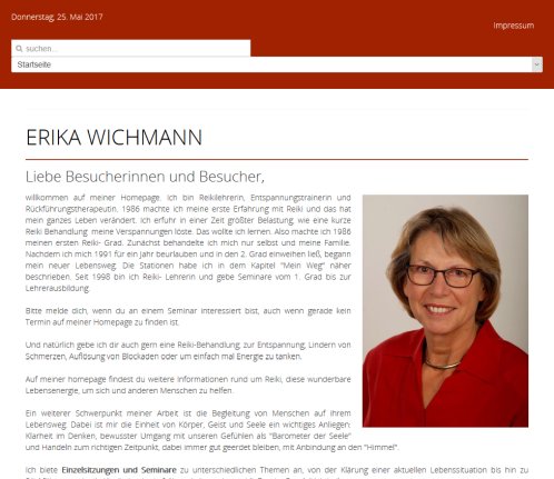 Erika Wichmann   Startseite  öffnungszeit