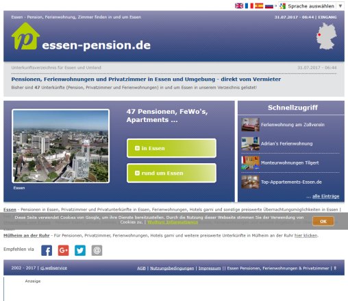 essen pension.de: Pensionen Privatzimmer Ferienwohnungen Erfahrung essen pension.de: Pensionen Privatzimmer Ferienwohnungen öffnungszeit