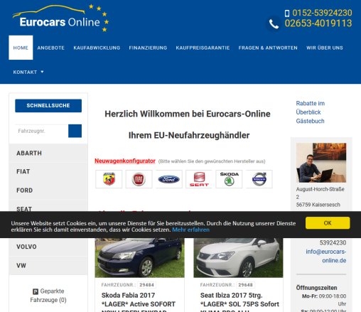 Home Eurocars Online  öffnungszeit