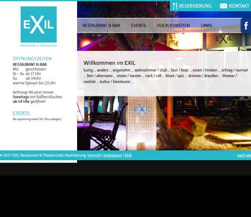 EXIL Restaurant & Theaterclub   Start  öffnungszeit