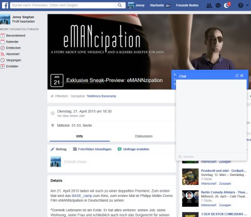 Exklusive Sneak-Preview: eMANNzipation Erfahrung Exklusive Sneak-Preview: eMANNzipation Öffnungszeit