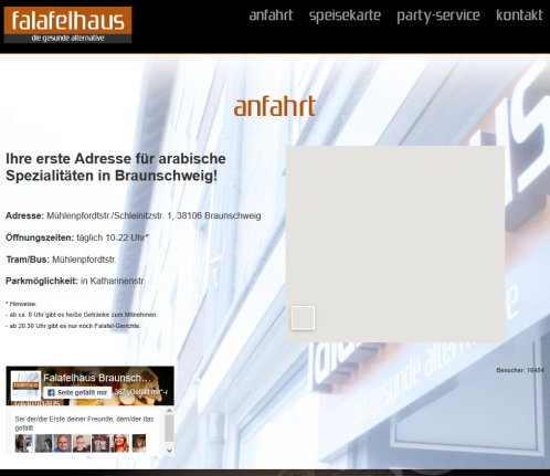 Falafelhaus Die gesunde Alternative | Anfahrt Erfahrung Falafelhaus Die gesunde Alternative | Anfahrt Öffnungszeit