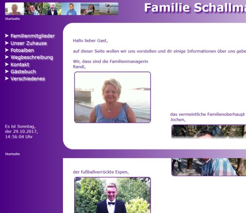 Fam. Schallmayer aus Rödermark • Startseite  öffnungszeit