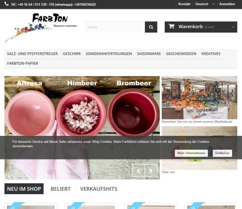 Farbton Gebrauchskeramik Erfahrung Farbton Gebrauchskeramik Öffnungszeit