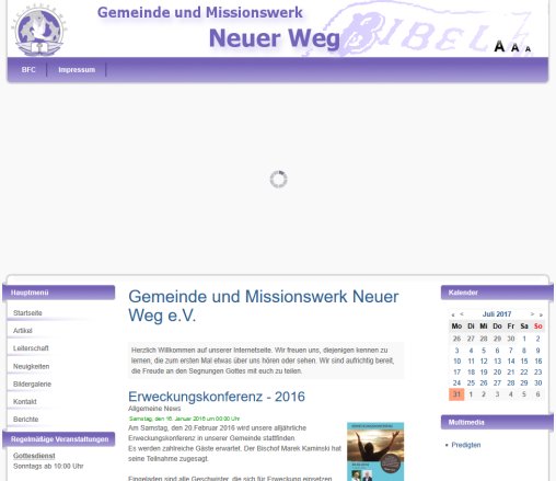 Gemeinde und Missionswerk Neuer Weg e.V.  öffnungszeit