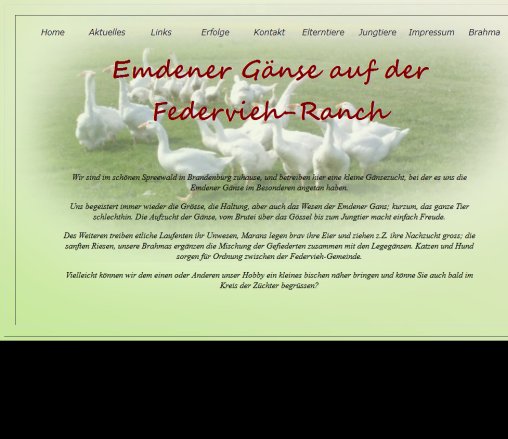 Emdener Gänse auf der Federvieh Ranch Erfahrung Emdener Gänse auf der Federvieh Ranch Öffnungszeit