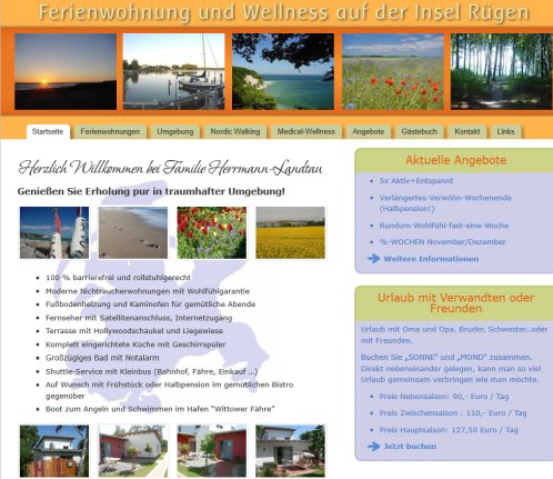 Ferienwohnungen und Wellness auf Rügen | Erfahrung Ferienwohnungen und Wellness auf Rügen | Öffnungszeit