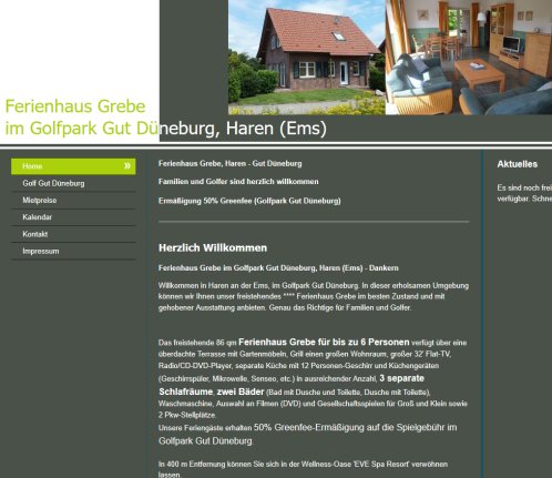 Ferienhaus Grebe  Haren   Gut Düneburg   Home  öffnungszeit