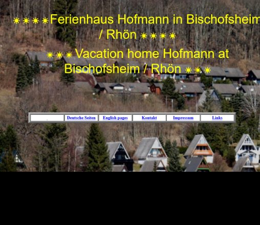 Ferienhaus Hofmann Bischofsheim Rhoen  öffnungszeit