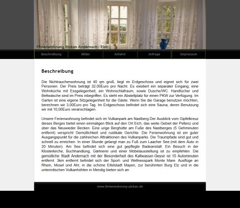 Ferienwohnung Pickan Andernach / Eich Erfahrung Ferienwohnung Pickan Andernach / Eich Öffnungszeit