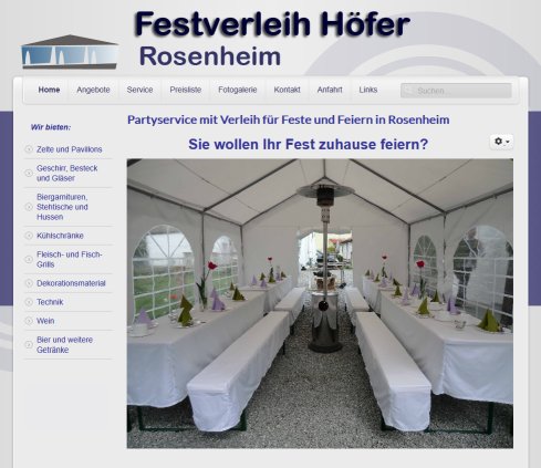 Festverleih Höfer Partyservice öffnungszeit