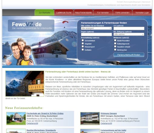 Ferienwohnungen  Ferienhäuser  Apartments  Pensionen und Gästezimmer direkt vom Vermieter  öffnungszeit