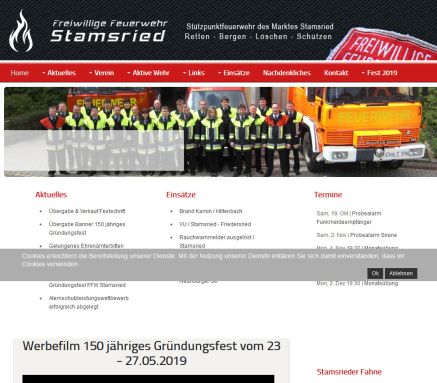 FFW Stamsried   Freiwillige Feuerwehr im Landkreis Cham   Home  öffnungszeit