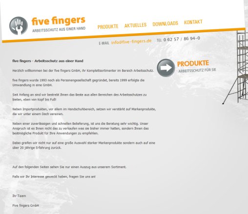 five fingers in Bickenbach bei Darmstadt – Arbeitsschutz five fingers GmbH öffnungszeit
