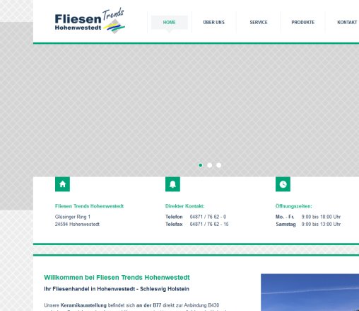 Home   Fliesen Trends Hohenwestedt   Fliesenhandel Schleswig Holstein Fliesen Trends Hohenwestedt GmbH öffnungszeit