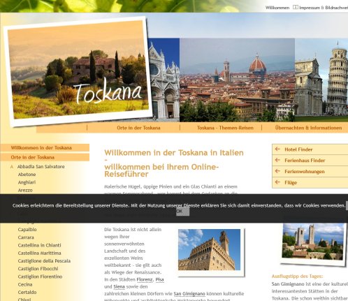 Toskana   Urlaub  wo Italien am schönsten ist 4Ws Netdesign GbR öffnungszeit