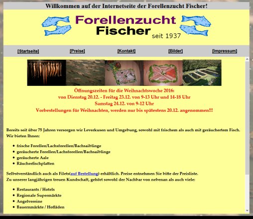 www.forellenzucht fischer.de  öffnungszeit